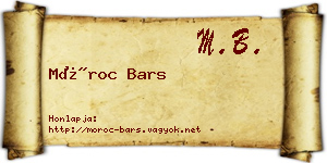 Móroc Bars névjegykártya